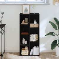 Produktbild för Bokhylla Svart Ek 50 x 25 x 102 cm