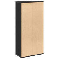 Produktbild för Bokhylla Svart Ek 50 x 25 x 102 cm
