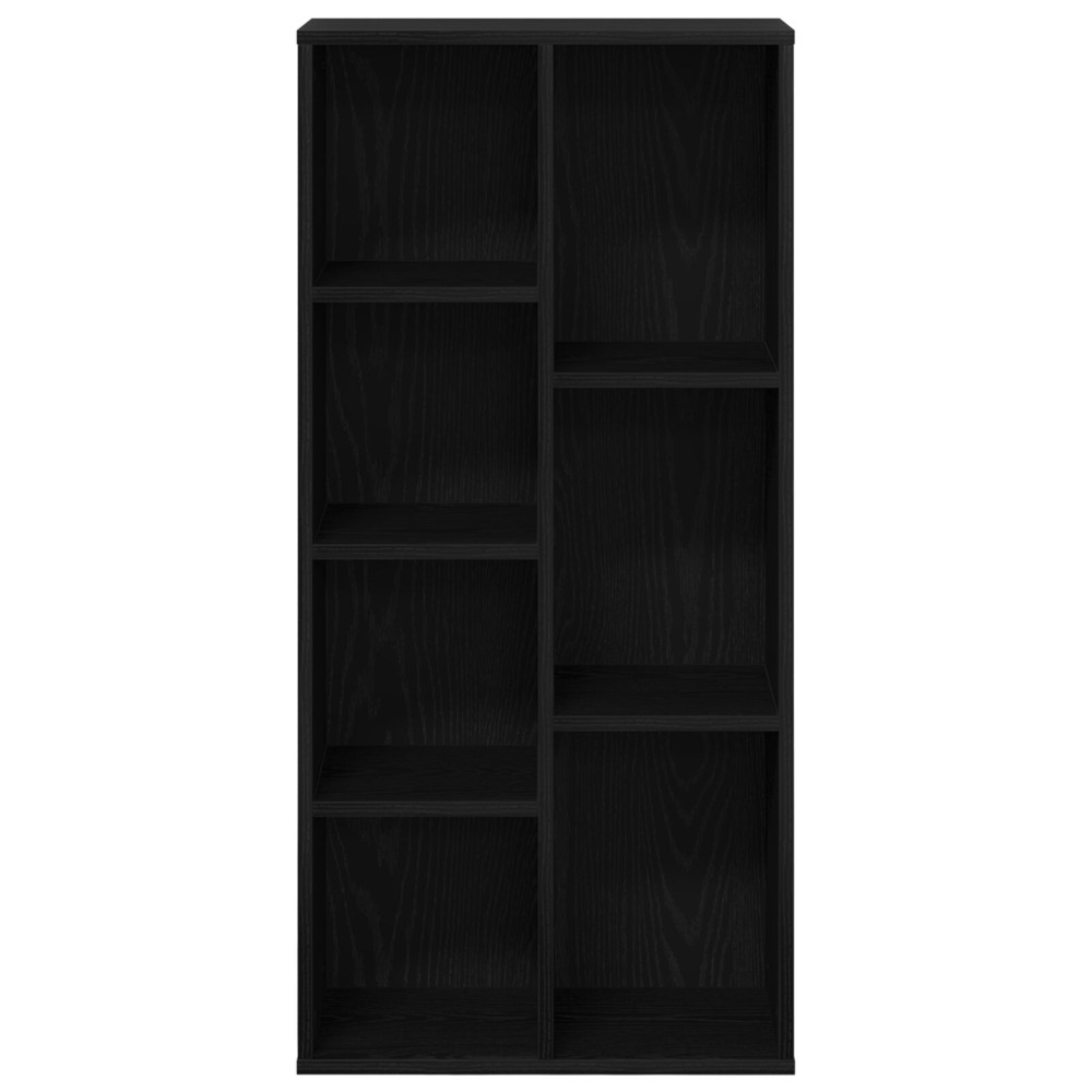 Produktbild för Bokhylla Svart Ek 50 x 25 x 102 cm
