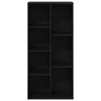 Produktbild för Bokhylla Svart Ek 50 x 25 x 102 cm