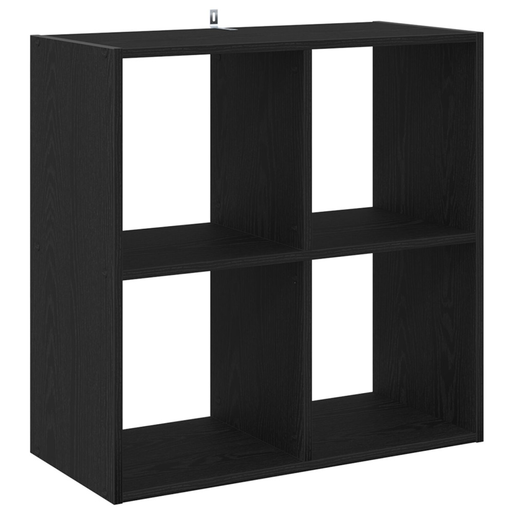 Produktbild för Bokhylla Svart Ek 68,5 x 32 x 68,5 cm