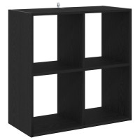 Produktbild för Bokhylla Svart Ek 68,5 x 32 x 68,5 cm