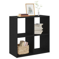 Produktbild för Bokhylla Svart Ek 68,5 x 32 x 68,5 cm