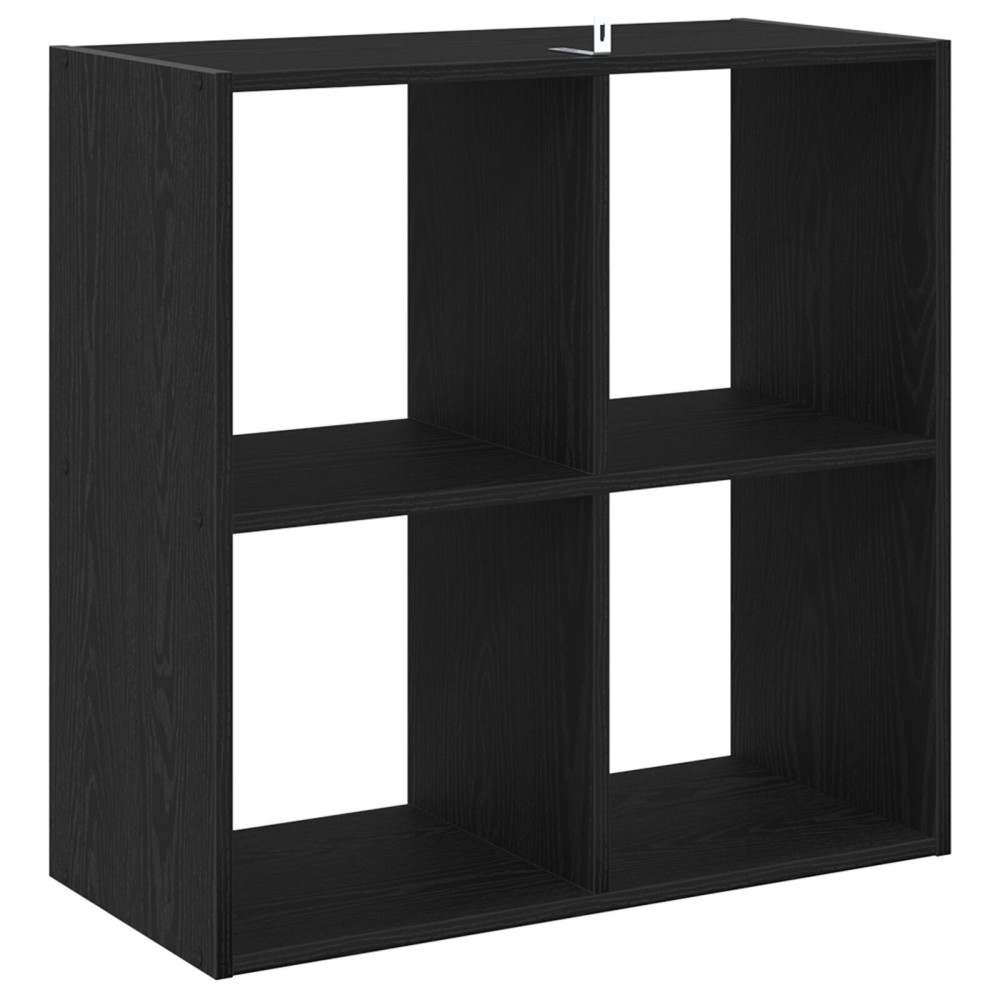 Produktbild för Bokhylla Svart Ek 68,5 x 32 x 68,5 cm