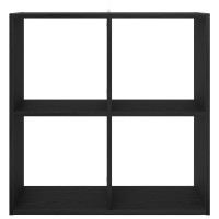 Produktbild för Bokhylla Svart Ek 68,5 x 32 x 68,5 cm