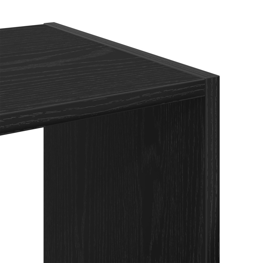 Produktbild för Bokhylla Svart Ek 68,5 x 32 x 68,5 cm
