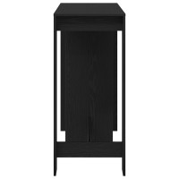 Produktbild för Barbord med hylla Svart Ek 124 x 46 x 103.5 cm Konstruerat trä