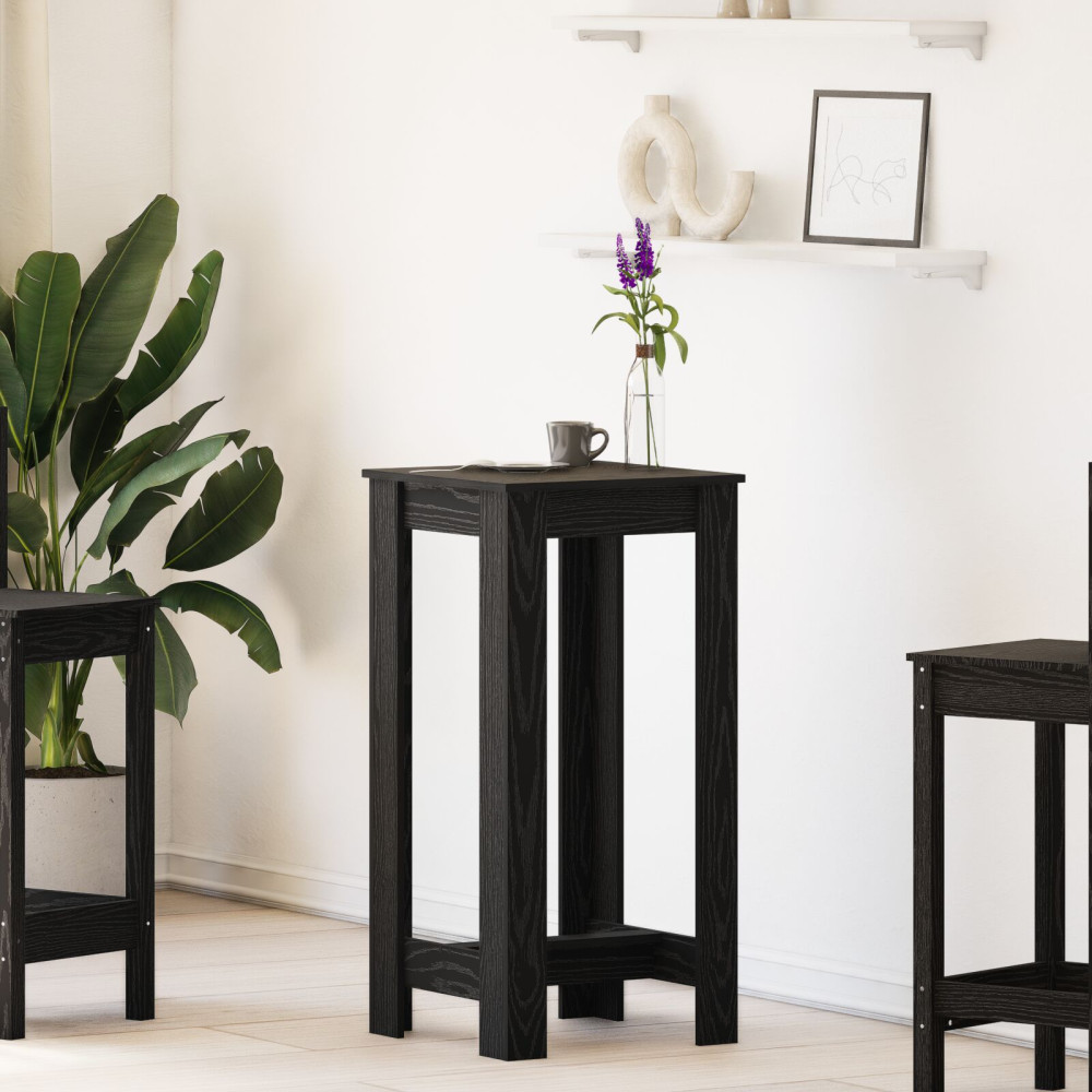 Produktbild för Barbord 51 x 50 x 103.5 cm Konstruerat trä Svart Ek Rektangulär