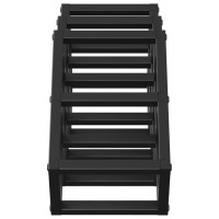 Produktbild för Vinställ Svart Ek 63 x 16,5 x 25 cm Pulverlackerat stål