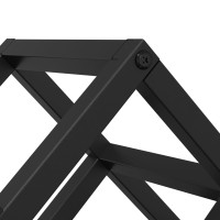 Produktbild för Vinställ Svart Ek 63 x 16,5 x 25 cm Pulverlackerat stål