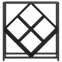 Produktbild för Vinställ Svart Ek 51 x 18 x 52,5 cm Konstruerat trä