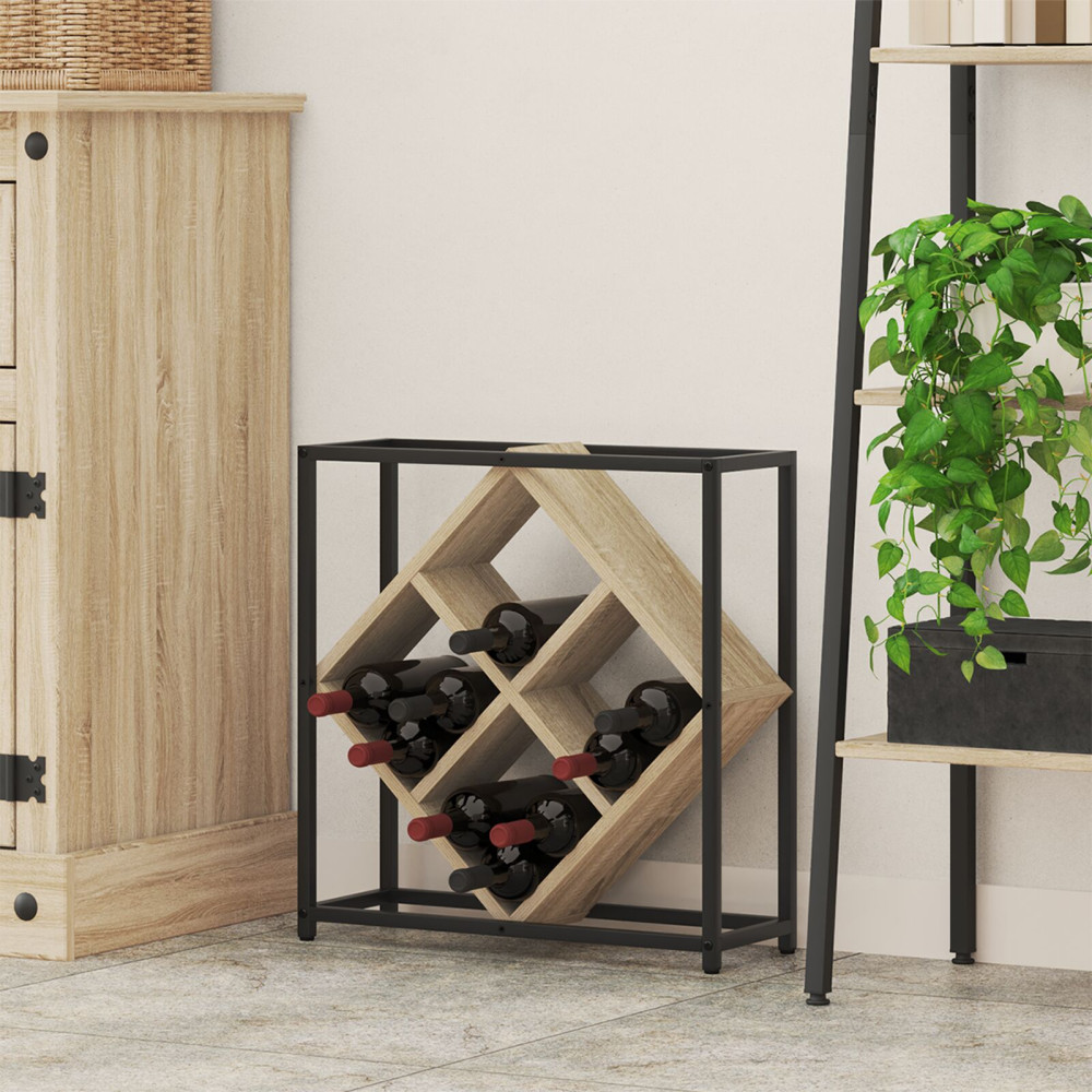 Produktbild för Vinställ Sonoma-ek 51 x 18 x 52,5 cm Konstruerat trä