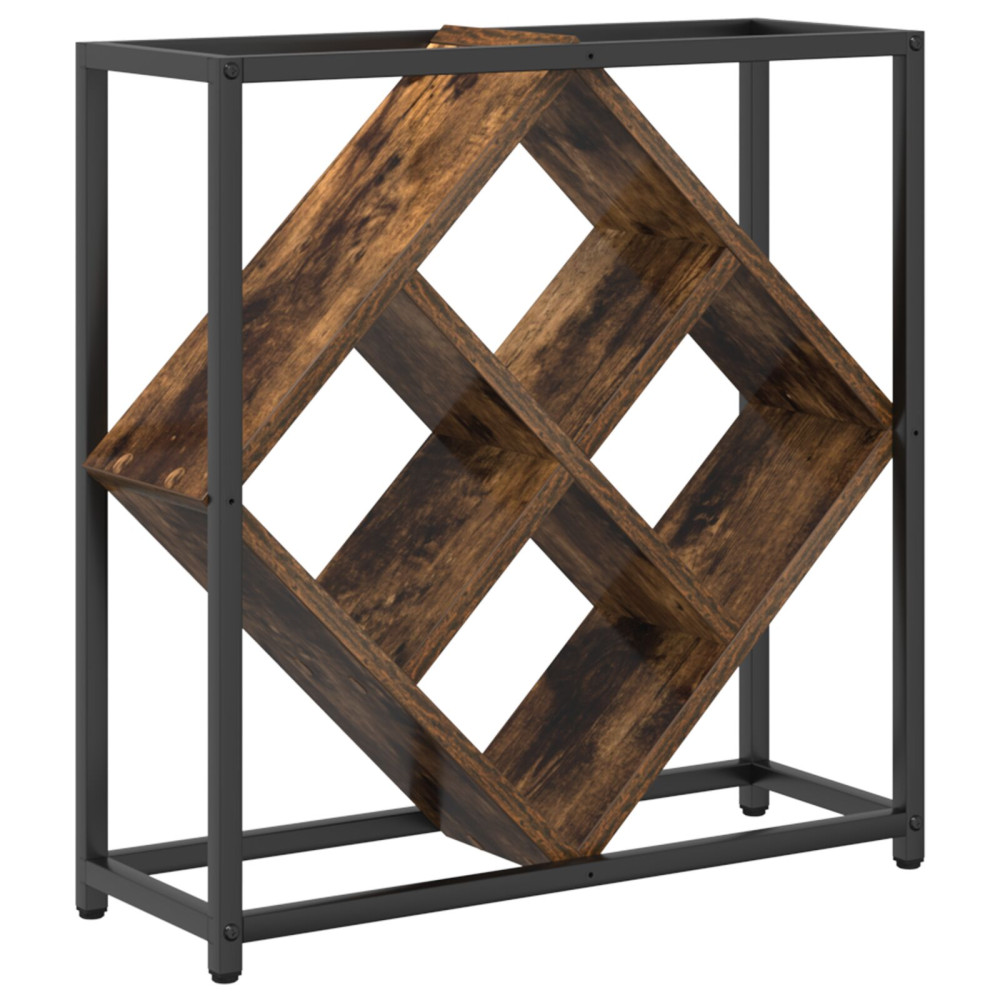 Produktbild för Vinställ Rökt ek 51 x 18 x 52,5 cm Konstruerat trä