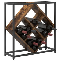 Produktbild för Vinställ Rökt ek 51 x 18 x 52,5 cm Konstruerat trä