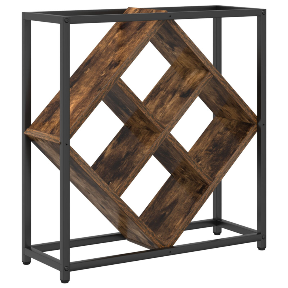 Produktbild för Vinställ Rökt ek 51 x 18 x 52,5 cm Konstruerat trä