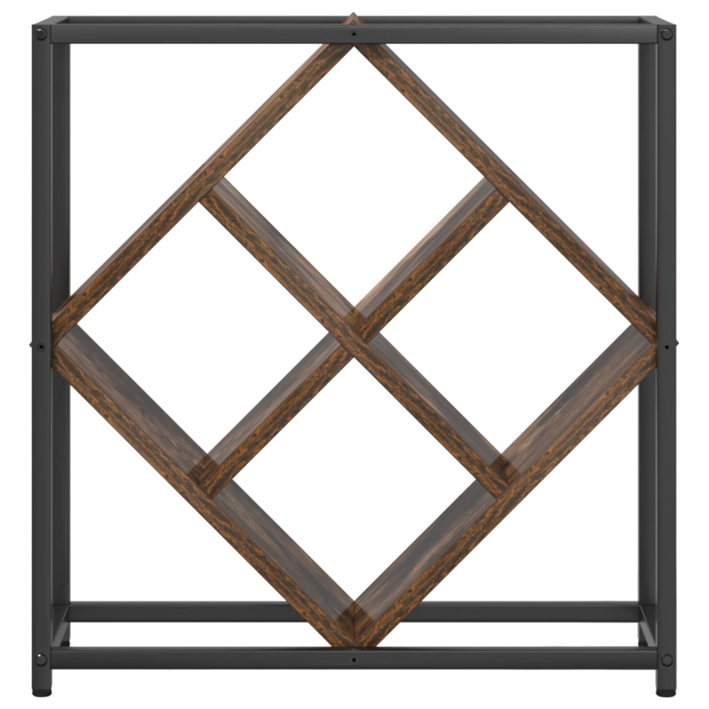 Produktbild för Vinställ Rökt ek 51 x 18 x 52,5 cm Konstruerat trä