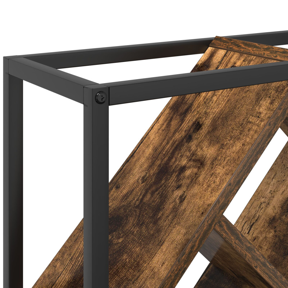 Produktbild för Vinställ Rökt ek 51 x 18 x 52,5 cm Konstruerat trä
