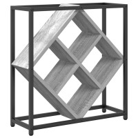 Produktbild för Vinställ Grå Sonoma 51 x 18 x 52,5 cm Konstruerat trä