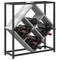 Produktbild för Vinställ Grå Sonoma 51 x 18 x 52,5 cm Konstruerat trä