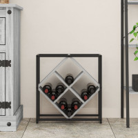Produktbild för Vinställ Grå Sonoma 51 x 18 x 52,5 cm Konstruerat trä