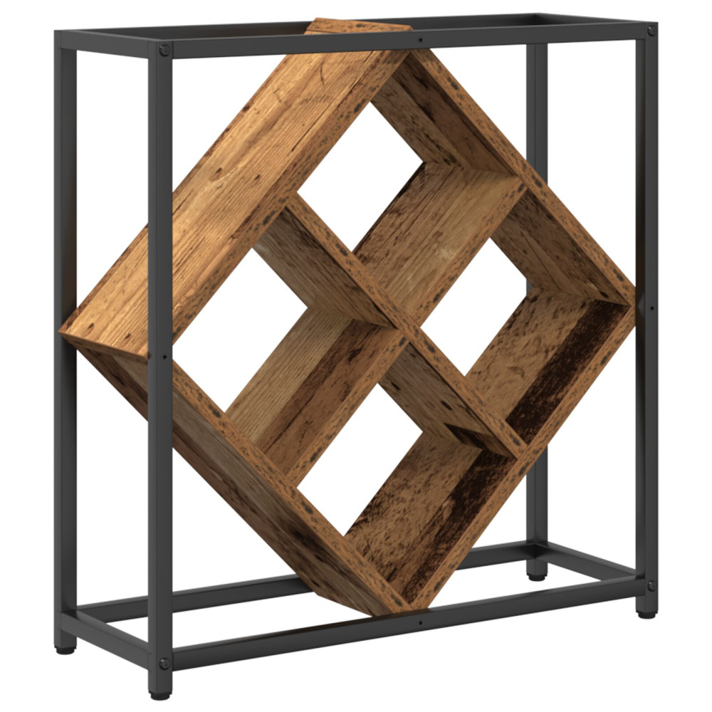 Produktbild för Vinställ Gammalt trä 51 x 18 x 52,5 cm Konstruerat trä