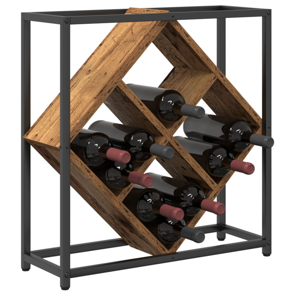 Produktbild för Vinställ Gammalt trä 51 x 18 x 52,5 cm Konstruerat trä