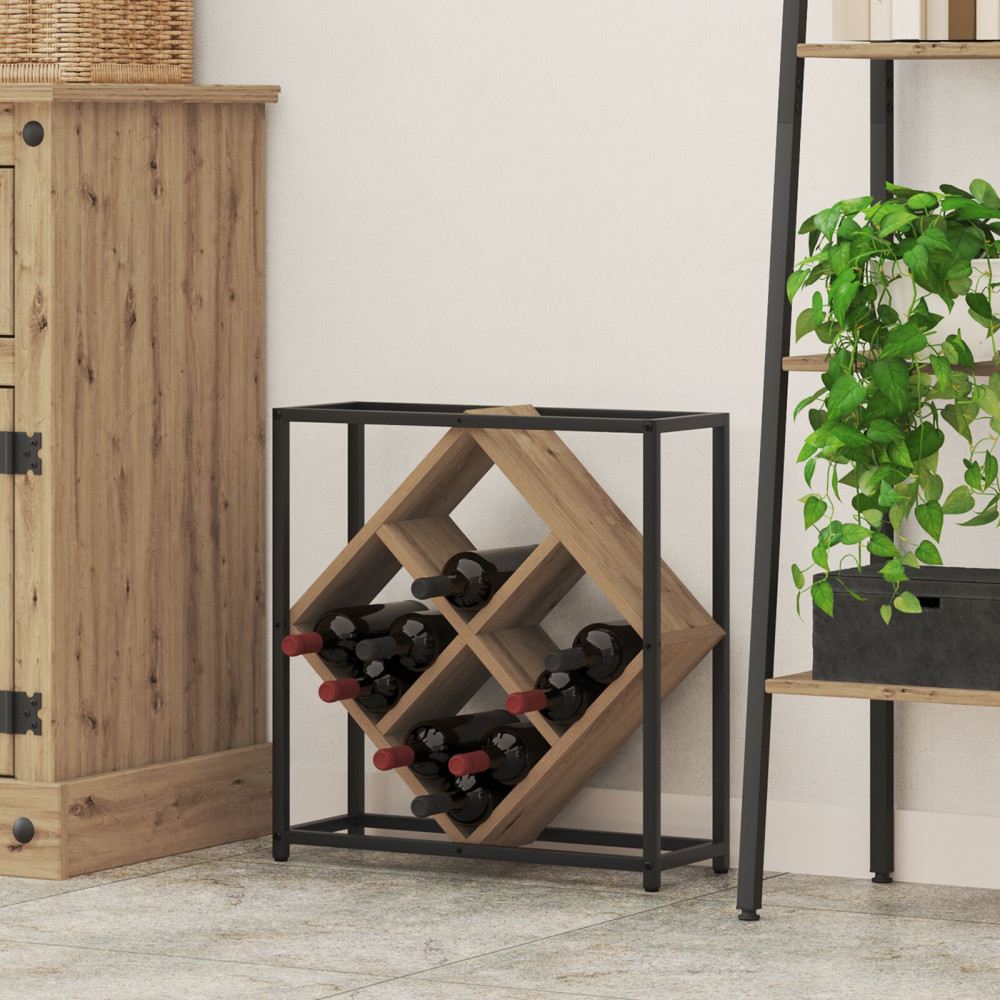Produktbild för Vinställ Artisan Ek 51 x 18 x 52,5 cm Konstruerat trä