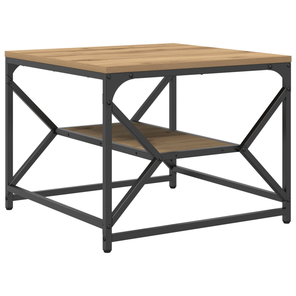 Produktbild för Kaffeebord Artisan Ek 51 x 50 x 40 cm Konstruerat trä och stål