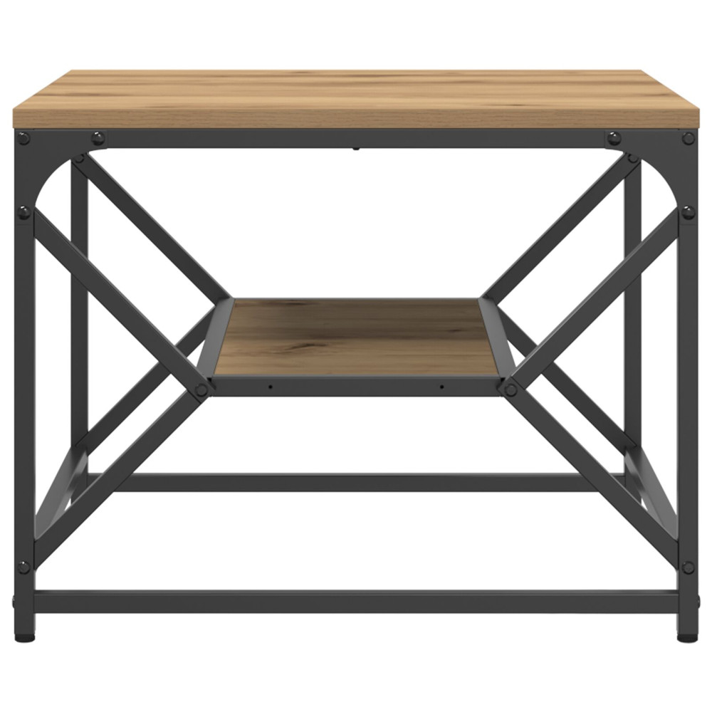 Produktbild för Kaffeebord Artisan Ek 51 x 50 x 40 cm Konstruerat trä och stål