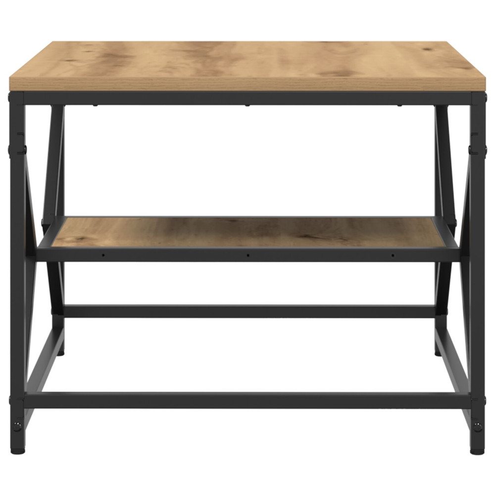 Produktbild för Kaffeebord Artisan Ek 51 x 50 x 40 cm Konstruerat trä och stål