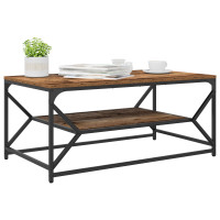 Produktbild för Kaffeebord Gammalt trä 90 x 50 x 40 cm Konstruerat trä och stål