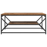 Produktbild för Kaffeebord Gammalt trä 90 x 50 x 40 cm Konstruerat trä och stål