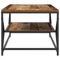 Produktbild för Kaffeebord Gammalt trä 90 x 50 x 40 cm Konstruerat trä och stål