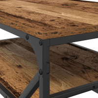 Produktbild för Kaffeebord Gammalt trä 90 x 50 x 40 cm Konstruerat trä och stål