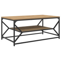 Produktbild för Kaffeebord Artisan Ek 90 x 50 x 40 cm Konstruerat trä och stål