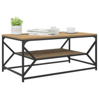 Produktbild för Kaffeebord Artisan Ek 90 x 50 x 40 cm Konstruerat trä och stål