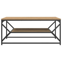 Produktbild för Kaffeebord Artisan Ek 90 x 50 x 40 cm Konstruerat trä och stål