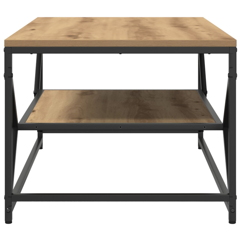 Produktbild för Kaffeebord Artisan Ek 90 x 50 x 40 cm Konstruerat trä och stål