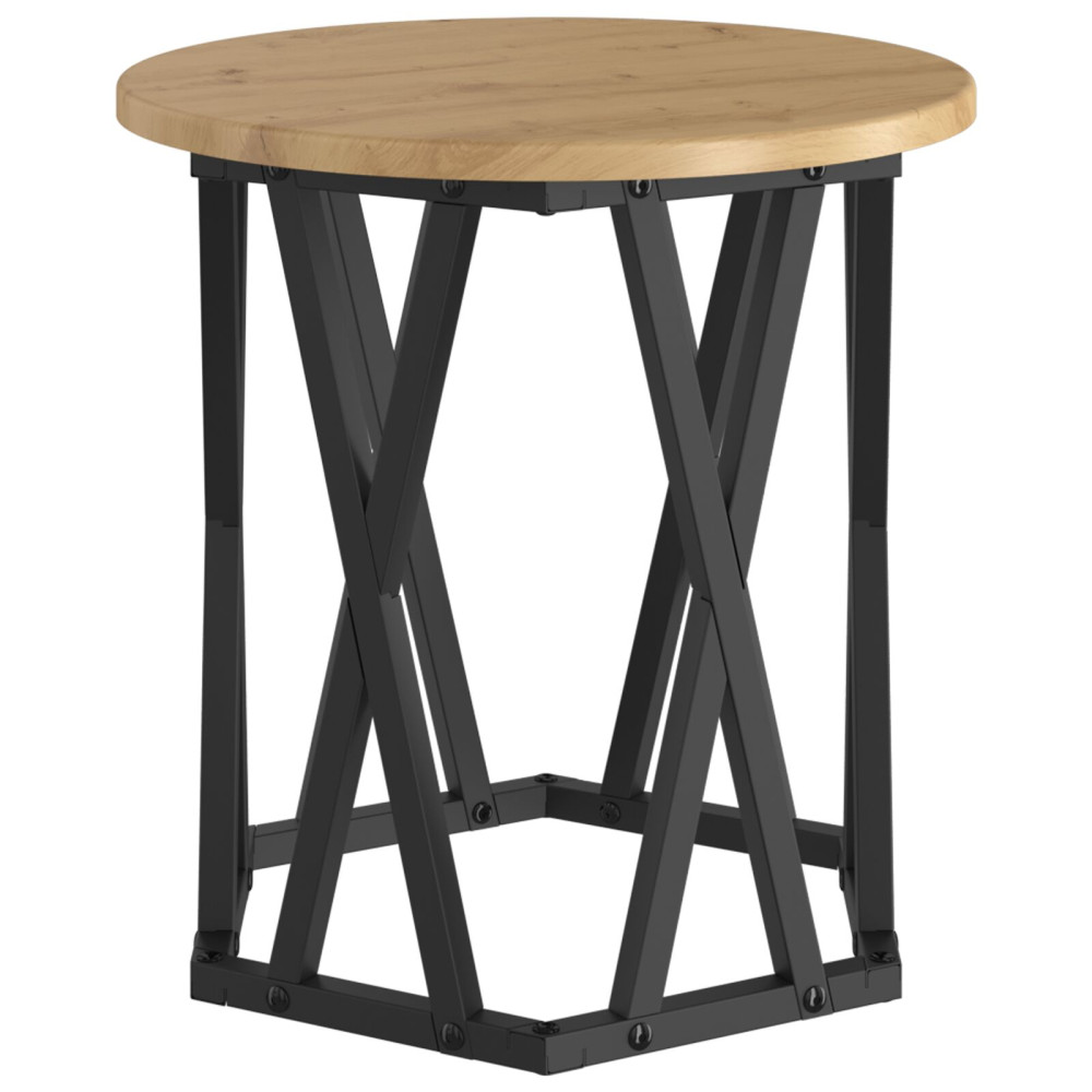 Produktbild för Sidobord 2 pcs Artisan Ek Konstruerat trä och stål
