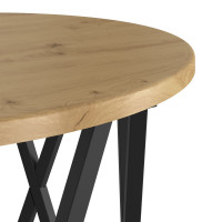 Produktbild för Sidobord 2 pcs Artisan Ek Konstruerat trä och stål