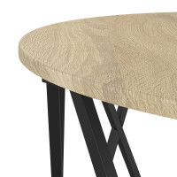 Produktbild för Kaffeebord Sonoma-ek 80 x 80 x 42 cm Konstruerat trä och stål