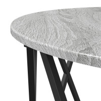 Produktbild för Kaffeebord Grå Sonoma 80 x 80 x 42 cm Konstruerat trä och stål