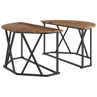 Produktbild för Kaffeebord Gammalt trä 80 x 80 x 42 cm Konstruerat trä och stål