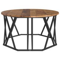 Produktbild för Kaffeebord Gammalt trä 80 x 80 x 42 cm Konstruerat trä och stål