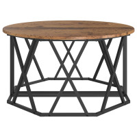 Produktbild för Kaffeebord Gammalt trä 80 x 80 x 42 cm Konstruerat trä och stål