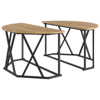 Produktbild för Kaffeebord Artisan Ek 80 x 80 x 42 cm Konstruerat trä och stål