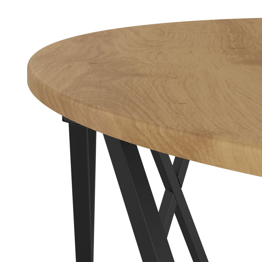 Produktbild för Kaffeebord Artisan Ek 80 x 80 x 42 cm Konstruerat trä och stål