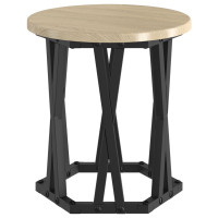 Produktbild för Nestande Sidobord 3 pcs Sonoma-ek Konstruerat trä och stål