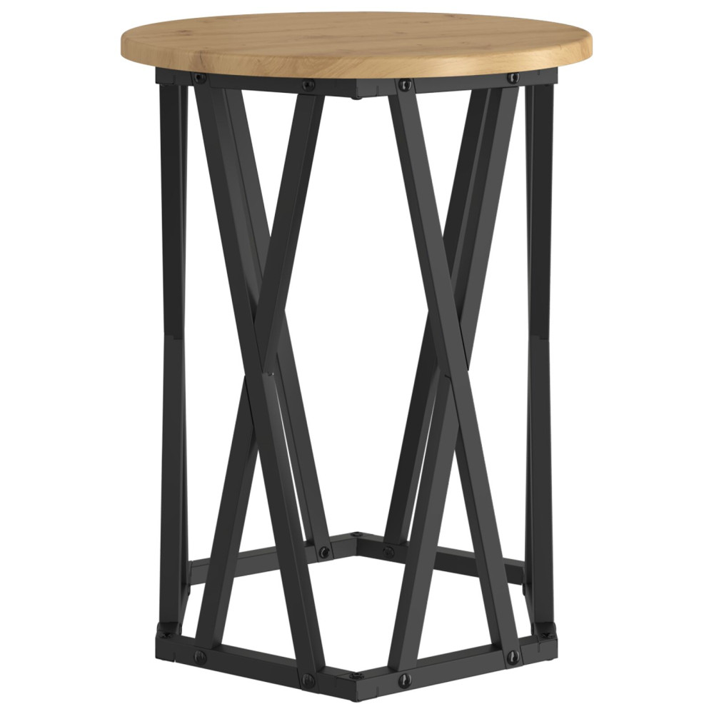 Produktbild för Kaffeebord 2 pcs Artisan Ek Konstruerat trä och stål