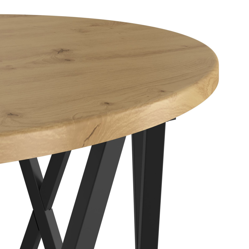 Produktbild för Kaffeebord 2 pcs Artisan Ek Konstruerat trä och stål